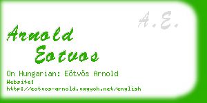 arnold eotvos business card